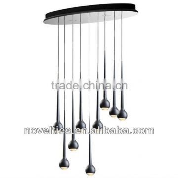 Modern Hot Metal Plating Falling Water LED Lights for Home