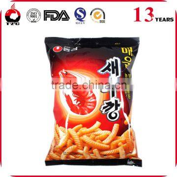 Shrimp chips packaging bags with custom printing PET/VMPET/CPP material