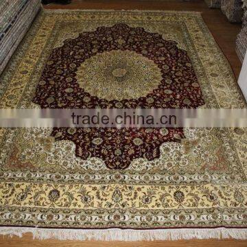 chinese manufacturers hand knotted pure silk carpet crimson carpet