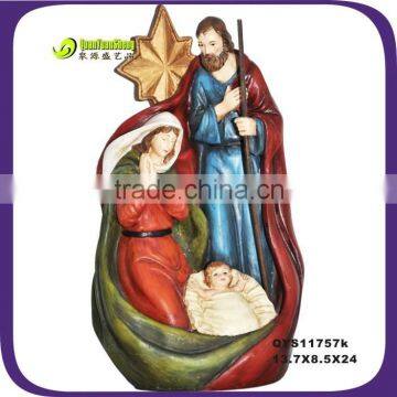 Christmas resin indoor decoration baby jesus cheap nativity set