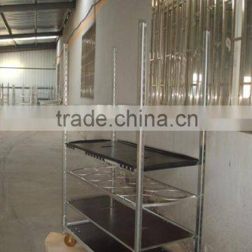 dansih trolley with plastic /ring/plywood shelf