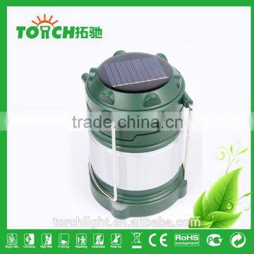 Green Color Rechargeable Lantern ABS Plastic Camping Lantern 3*AA Battery With Solar Charger Camp Lantern Light photo-6