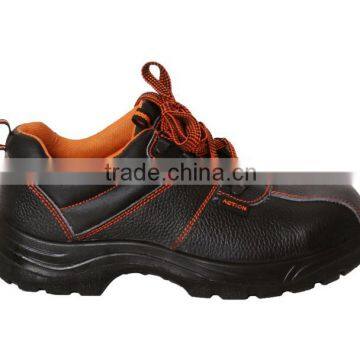 2015 Best selling low cut safety shoes with steel toe, embossed leather, MTW-613