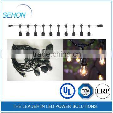 Outdoor decoration led string lights 48ft 15 Sockets E26 Commercial led string light S14 bulbs                        
                                                Quality Choice