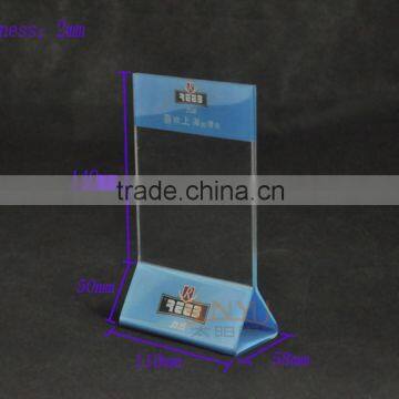 Deluxe Freestanding Crystal Clear Acrylic Table Card Sign Holder / Menu or Ad Display Stand photo-5