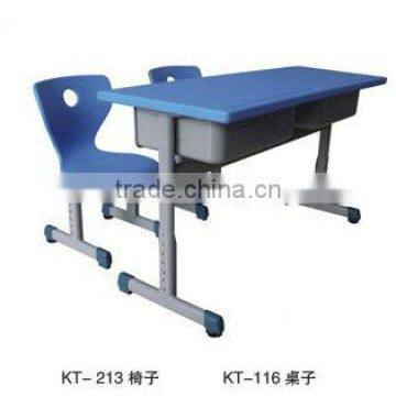 Student double desk and chair