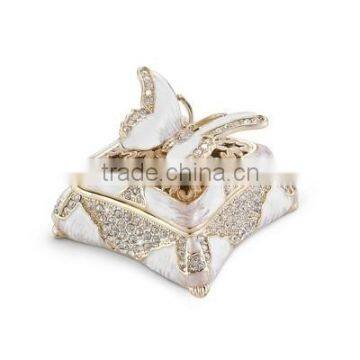 Porcelain Jewelry Boxes Material butterfly box for wedding gifts
