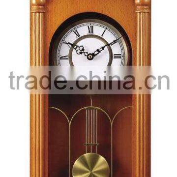 Wooden wall pendulum clock