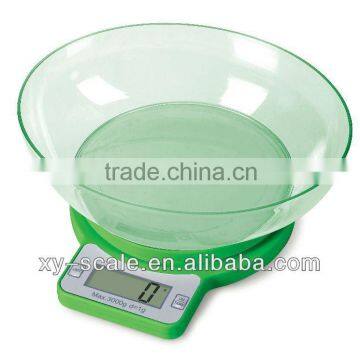 ABS kitchen scale with plastic bowl digital kitchen scale food scale