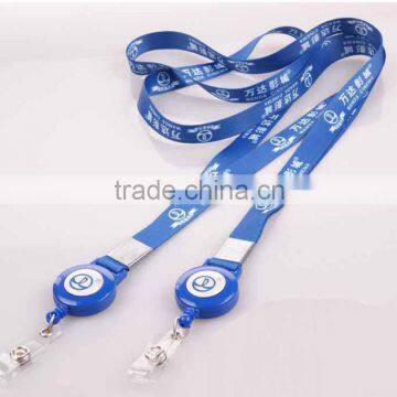 Fashion blue lanyards with badge reel, Customized lanyards