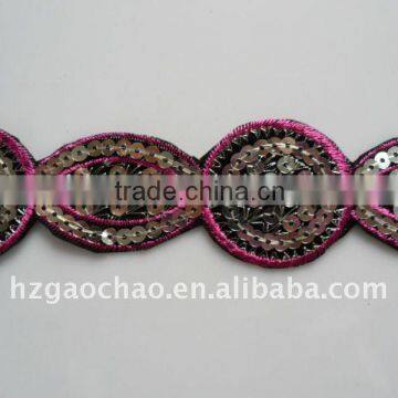 Hand Triming Sequin Lace