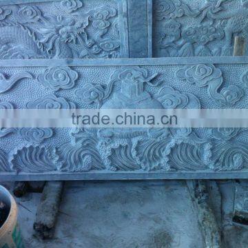 Dragon lion tortoise phoenix serve wall relief sculpture marble stone hand carved for decoration from Vietnam