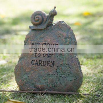 Polyresin Handmade Welcome Bless Garden Plaque photo-2