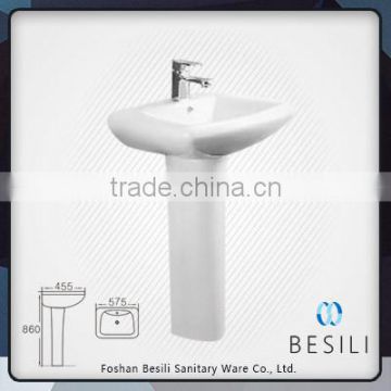 Bathroom ceramic pedestal basin J8006