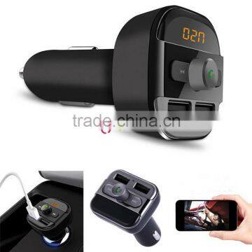 Wireless Bluetooth FM Transmitter Modulator Car Kit LED MP3 Player SD Dual USB Black