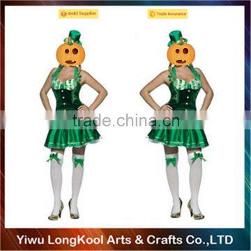 China supplier sale women halloween costume green sexy costume