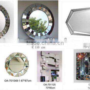 new modern glass wall decorative mirrored furniture