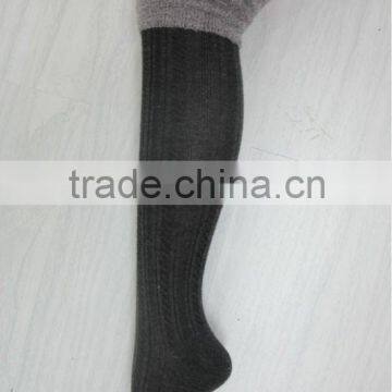 knitting lady winter fashion wool knee high socks