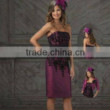 SuZhou Strapless Empire Noble Mother Of Bride Dress With Half-lengh Sleeves Jacket XYY-wy022-3