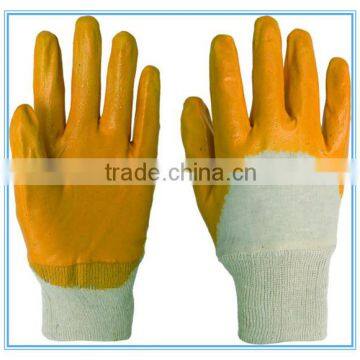 High quality durable safety cotton jersey lining nitrile coated gloves