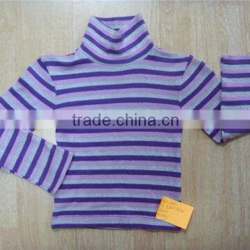 2015 children sweater striped knit turtleneck pullover