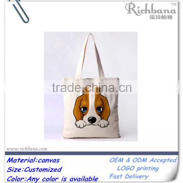 reusable simple white canvas bag wholesale