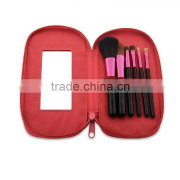 Portble Mini Artificial Fibers 6pcs Brush Travel Set Brush