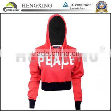 Womens Fashion Hoodie Crop Top Plain