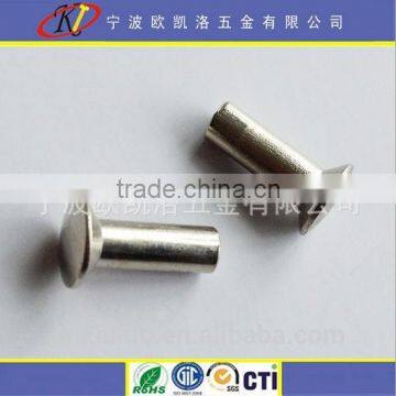 M4*10stainless steel plain finish flat head solid rivets combined with screw