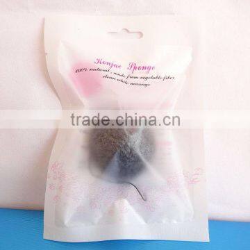 2012 hot-selling charcoal konjac sponge , round konjac sponge