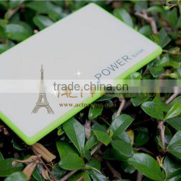 mirror surface external battery slim mobile power bank 2200 for cell phone