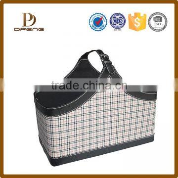 Factory Price Personalized Customized Faux Leather Storage Basket photo-2