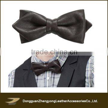 Fashion high-grade leather bow ties for girls