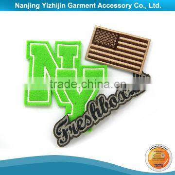 Oem / odm support well made iron on chenille letter patch