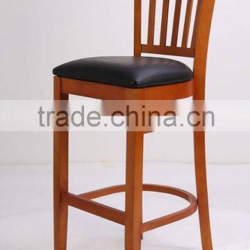 Beech Wood Barstool Wood Chair Hotel Chair photo-3