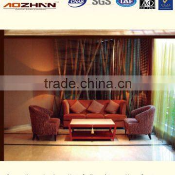 WorkWell comfortable fabric teak wood design living room furniture sofa set