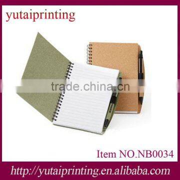 Custom good quality book note book with pen