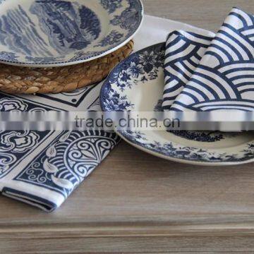 Chinese Classical Pattern Style Tea Towel Parttern Printed Kitchen Towel Cotton Dish Towel photo-3