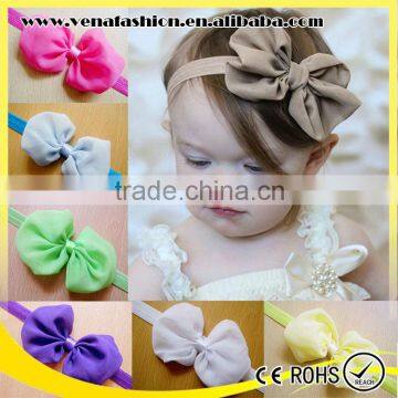 mix colors chiffon bowknot top baby headband wholesale                        
                                                                                Supplier's Choice