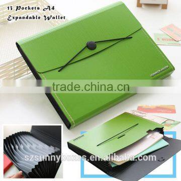 13 Pockets A4 Hard Plastic Expandable Document Wallet With Elastic Closure                        
                                                                                Supplier's Choice