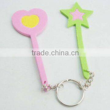 Star and heart floating eva foam keychain for kids