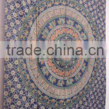 RT-613 Indian Cotton Bed Sheet Mandala Design Hand Block Bed Cover Manufacturer and Supplier photo-3