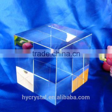 China cheap clear 3d laser engraved crystal glass block wholesale