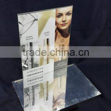 customized acrylic cosmetic display with poster