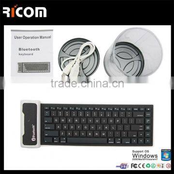 Portable Silicon Gel Keyboard Bluetooth with Soft Folding Silicone Rubber Bluetooth Keyboard for iPad---SKB-212