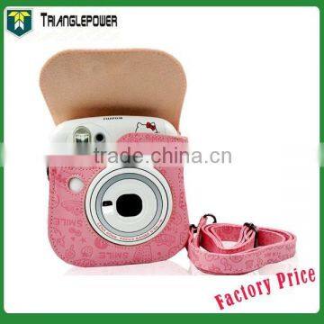 Pink Leather Cartoon Camera bag for Fujifilm Fuji Instax Mini 25