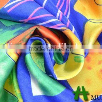 Mulinsen Textile Polyester Spandex Printing Stretchable Satin Fabric photo-5