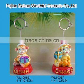 Monkey series christmas home ornament name card clamp                        
                                                Quality Choice