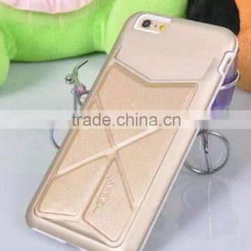 Luxury Original Brand Cell Phone Case PU Leather+PC Cover With Card Bag For IPhone 6 6Plus Protect Magnetic Stand Case photo-3