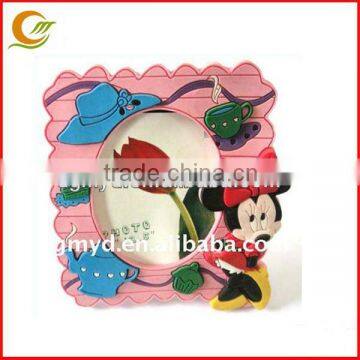 Funny mickey mouse photo frame Soft PVC photo frame